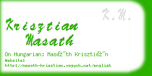 krisztian masath business card